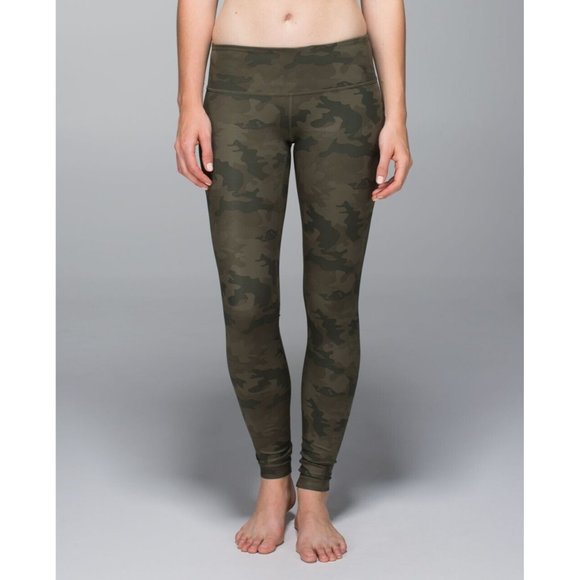 Lululemon Leggings Camo Wunder Under Pant Savasana Full On Luxtreme - Picture 2 of 12